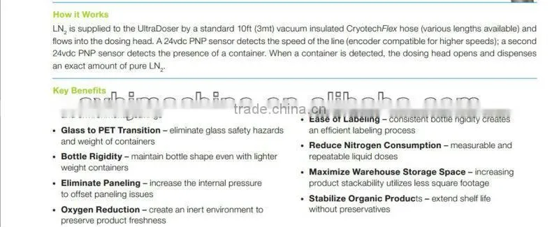 Automatic Liquid Nitrogen injection machine for beverage