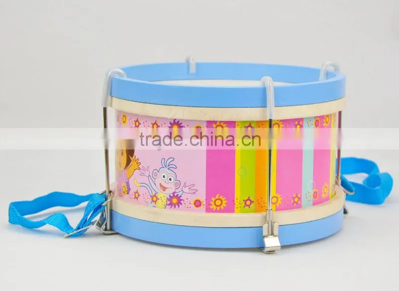 child like play toy oriental music instrument beaty 2 sides drum head and 2 sticks roundness wooden drum pad musical instruments