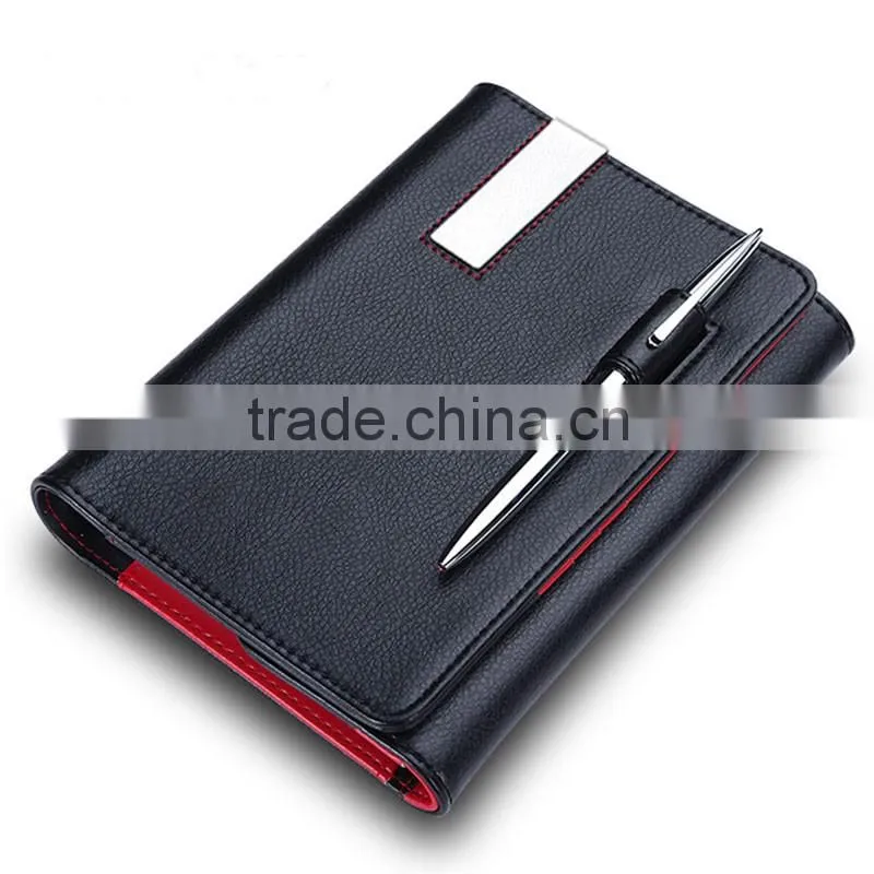 2016 Germany hot fashion leather A5 ring binder notebook for business travel