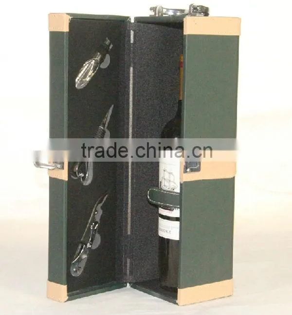 2015 Handmade High Quality leather box for wine glasses