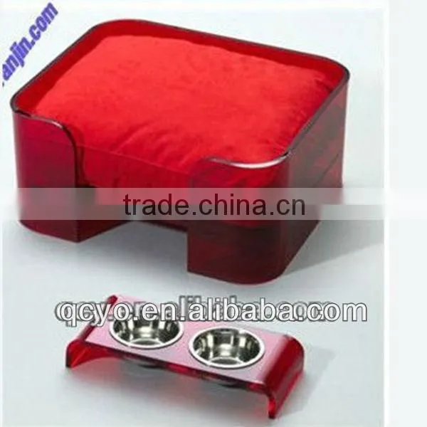 acrylic pet dog beds with removable cushion