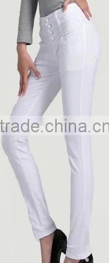 fashion design high quality white ladies pants