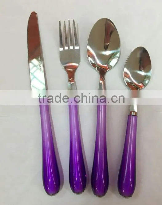 Newest stainless steel cutlery sets with high mirror polishing and cheap price