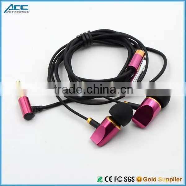 2016 New Colorful Best Selling Fashion Metal Earphone with mic for Smart Mobile Phone
