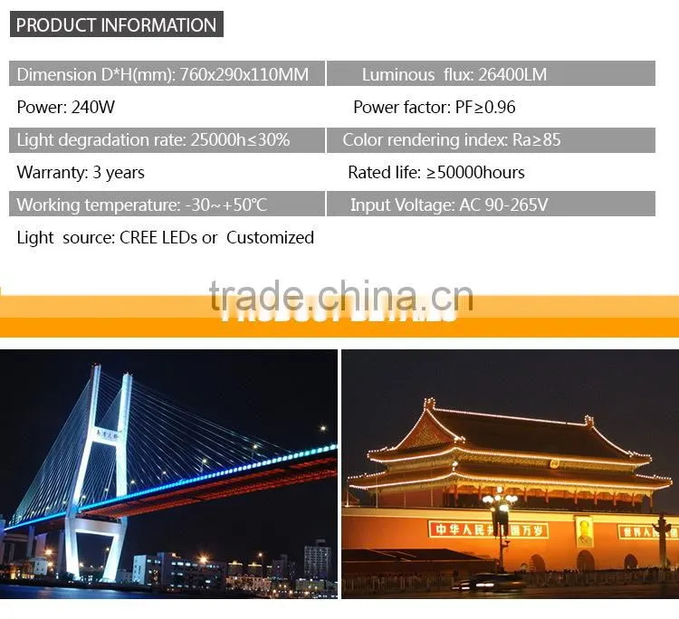 High lumen IP67 waterproof cob 300 watt led flood light