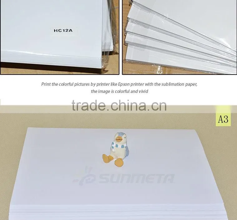 Sunmeta dye sublimation transfer paper A3 wholesale price made in China