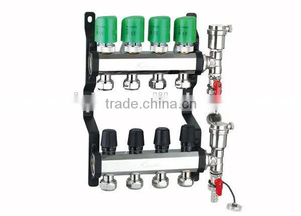 2 ways valve manifold brass underfloor heating manifolds digital manifold