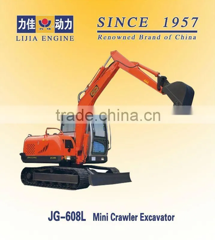 Factory Direct! JG608L 52KW 6ton Crawler excavator