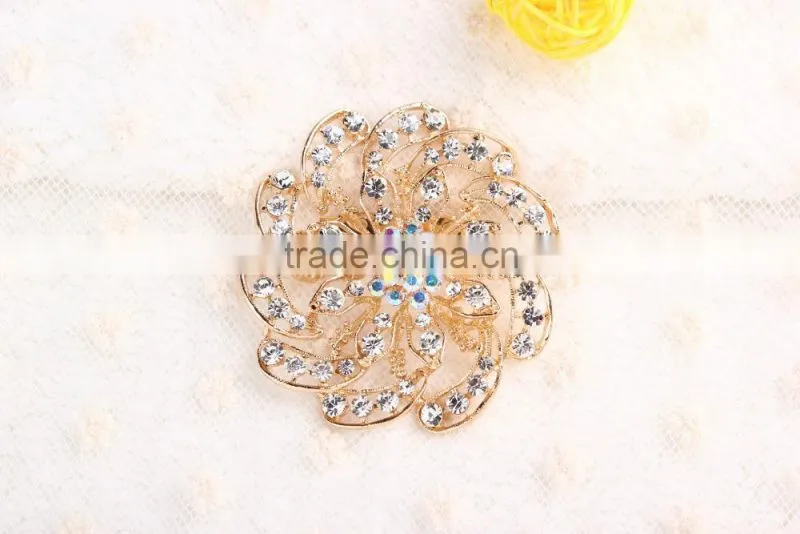 Rhinestone flower brooch pins,Fashion designs crystal rhinestone brooch pin for dresses,wedding
