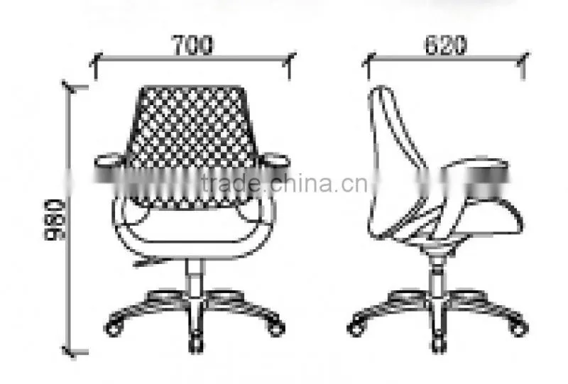 White racing style office leather chair GZH-CK0036