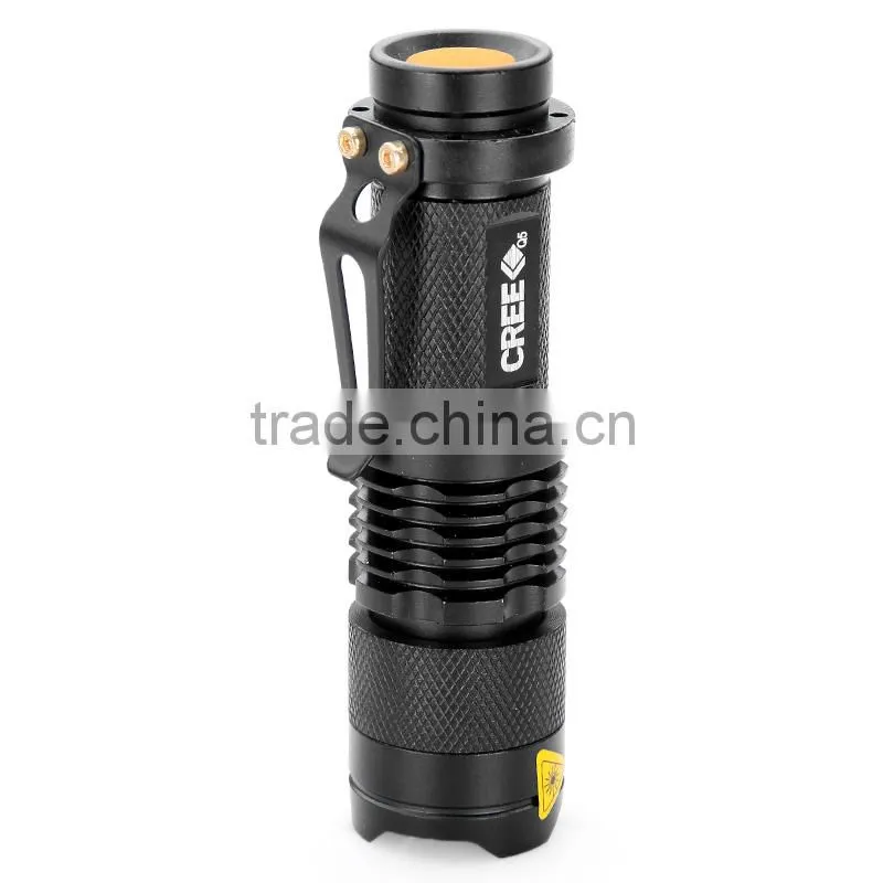 7W 300LM Mini Q5 LED Flashlight Torch Adjustable Focus Zoom Light Lamp