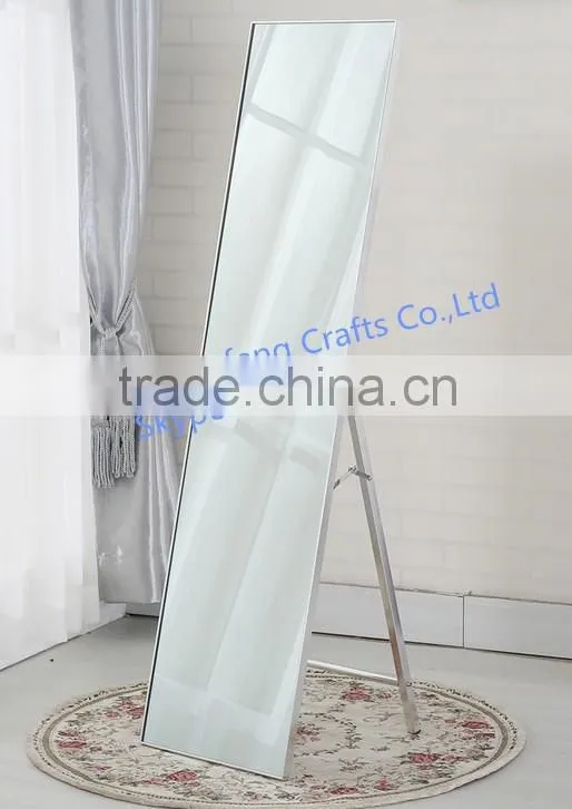 cheap wholesale high quality metal aluminum framed full length standing mirror 50x170cm