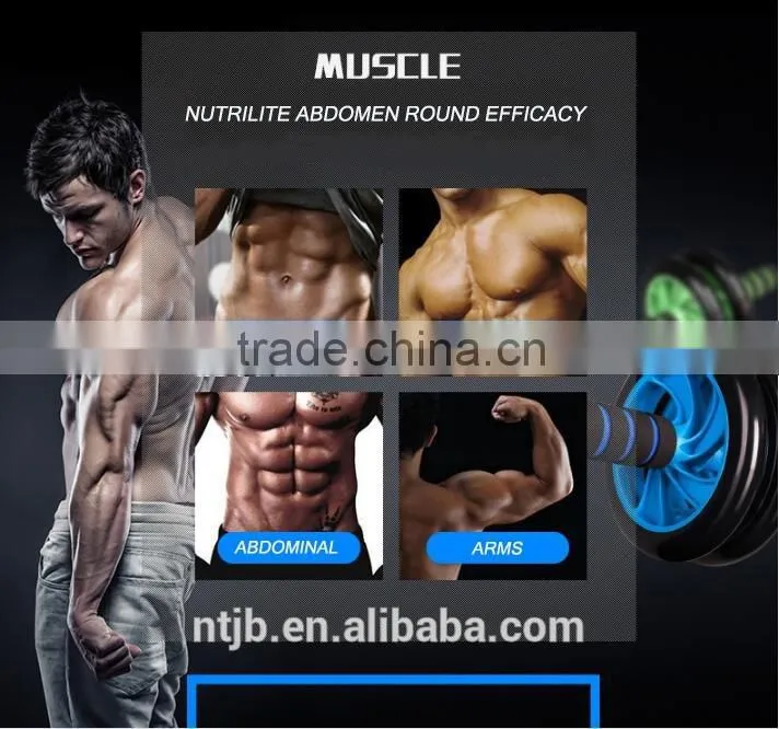 dual wheel exercise foam handle ab roller for wholesale