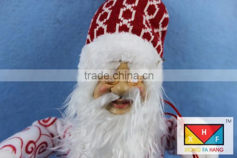 Cheerful Standing Santa Claus Christmas Figure with Presents