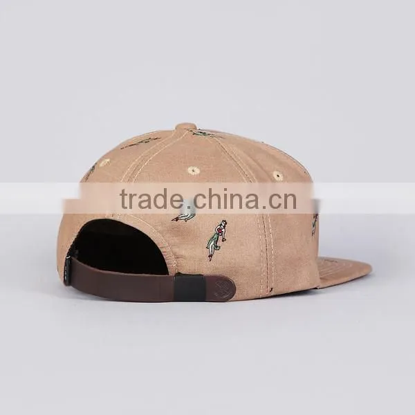 leather snapback hat/leather hat straps