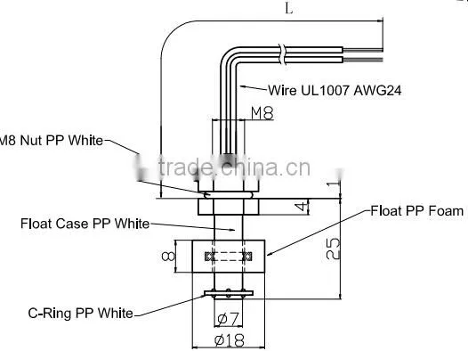 PP mini level float switch