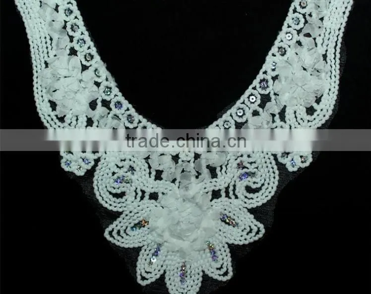 Chiffon Embroidery Crochet Guipure Lace Collar