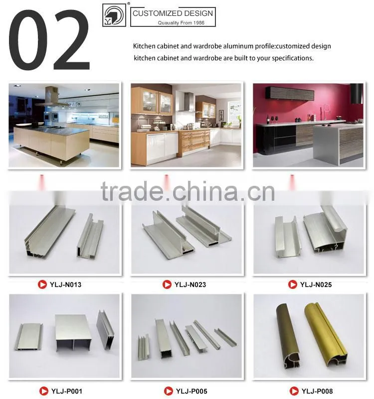 3 Door wardrobe door with aluminum from foshan
