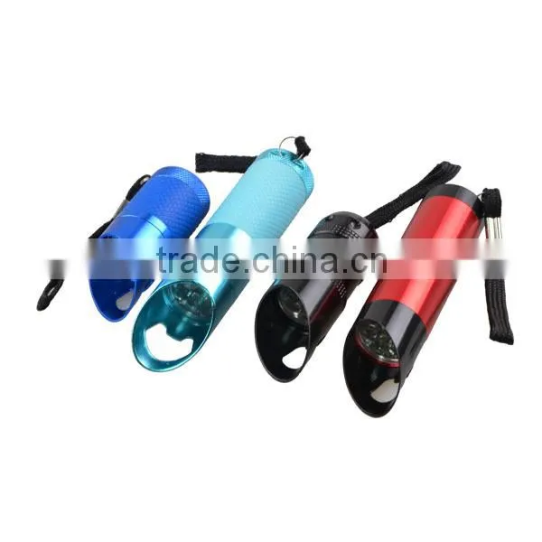 6 LED Under 1 Dollar Gift Flashlight Chinese LED Flashlight With Bottle Opener