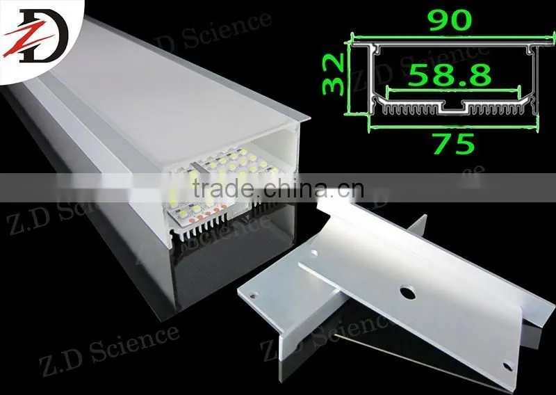 Recessed LED Aluminium Channel Profile For LED Strip With Cover PC Frosted