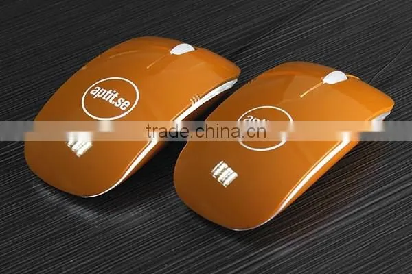 Lighting up custom logo slim mouse with cable