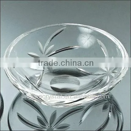 Hot selling crystal glass fruit bowls arc clear glass salad bowls