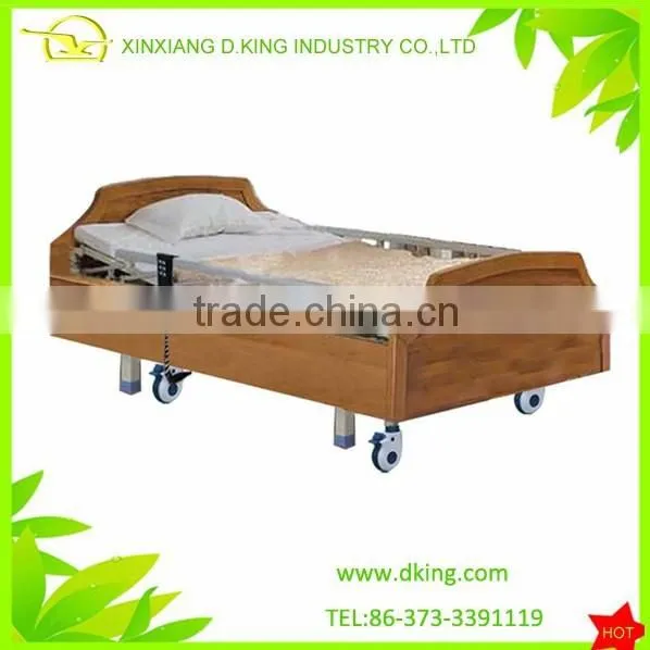 multifunction electric hospita bed with wooden metral