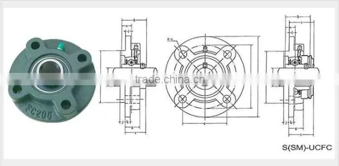 Rich stock fc213 plummer block ucfc213 pillow block bearing