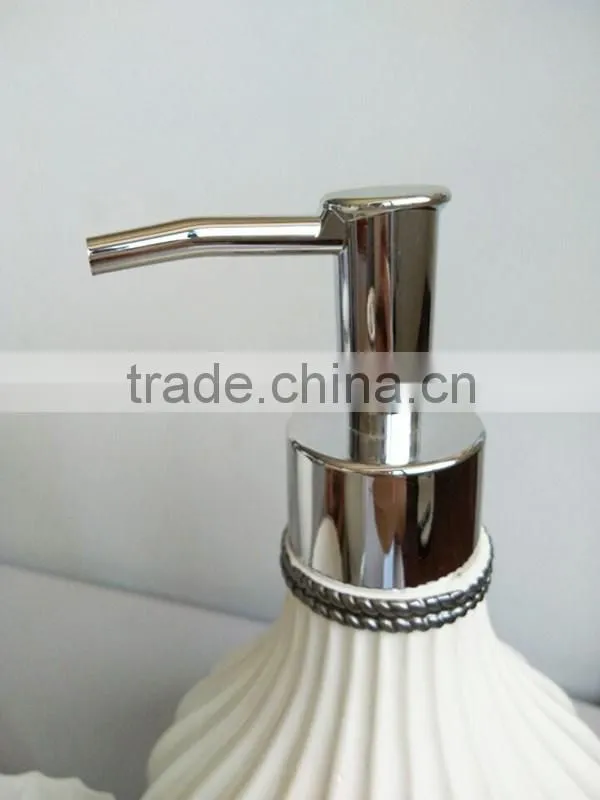 Modern ceramic Bathroom Accessories Set Holder 3 pcs : tumbler, soap dish, dispenser