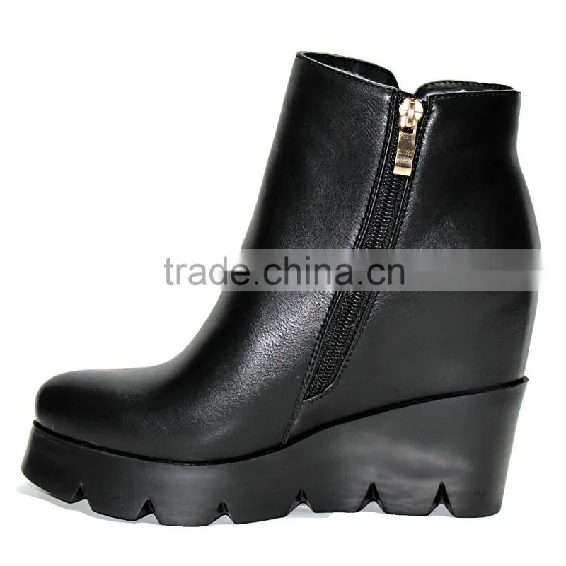 ladies fashion leather ankle boots