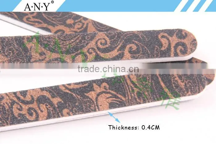 Nail Art Shaping and Polishing Black and Golden Emery Board 100/180 Grit Nail File