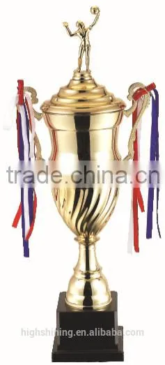 Three sizes gold craft metal souvenir trophy cup