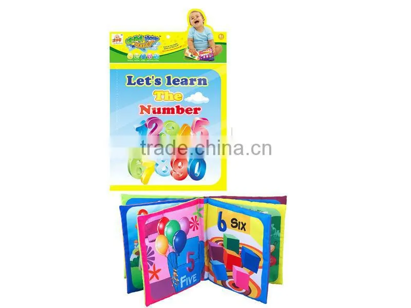 English Numbers Learning Baby Cloth Book, Education Infant Fabric Book
