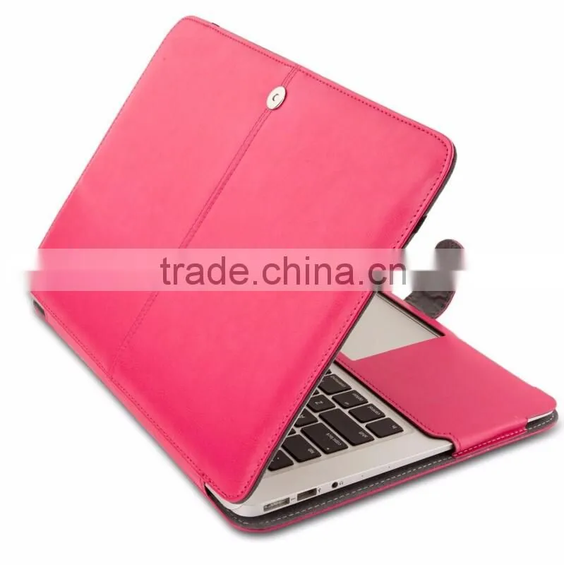 PU Leather Full Body holder Case for MacBook Pro Retina , For MacBook Pro Retina flip Leather case