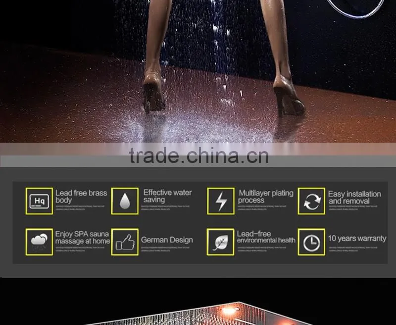 shower with led light color remote control multiple function led light shower rainfall waterfall water curtain