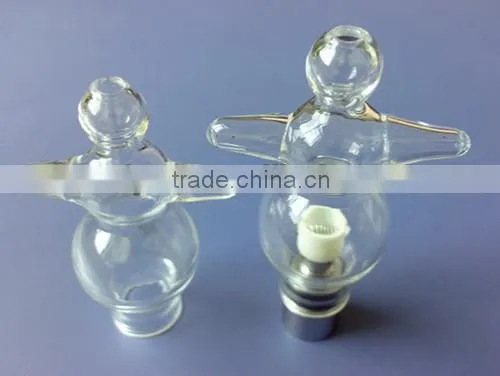 snowman glass atomizer for Christmas snowman wax vaporizer pen