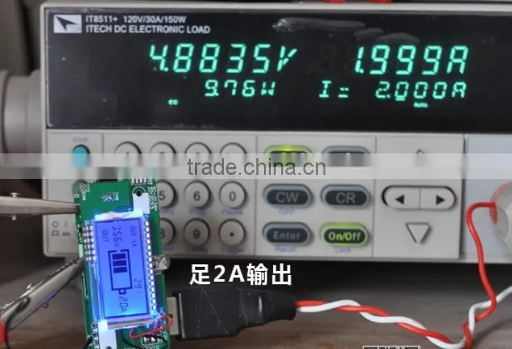 DIY mobile power supply module DC3v 5v to dc5v step up boost power supply module 2A with LED and LCD screen