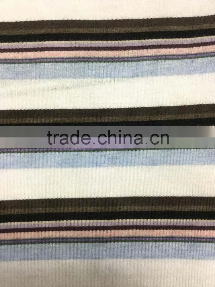 yarn dyed cotton knitted stripe jersey fabrics wholesale 196
