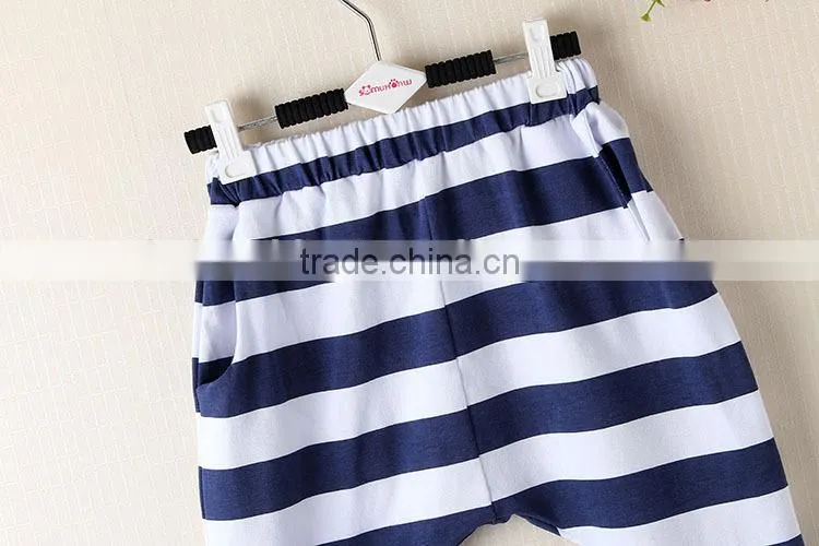 2016 100% cotton zebra stripe slim baby casual pants