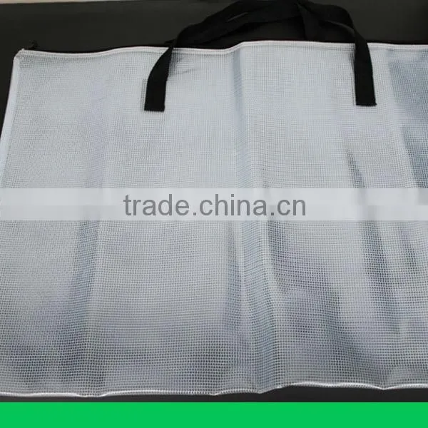 flame-resistant,cold-resistant 200*300D PVC Transparent mesh fabric