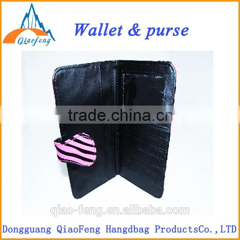 shiny style lady twill wallet , pu women purse