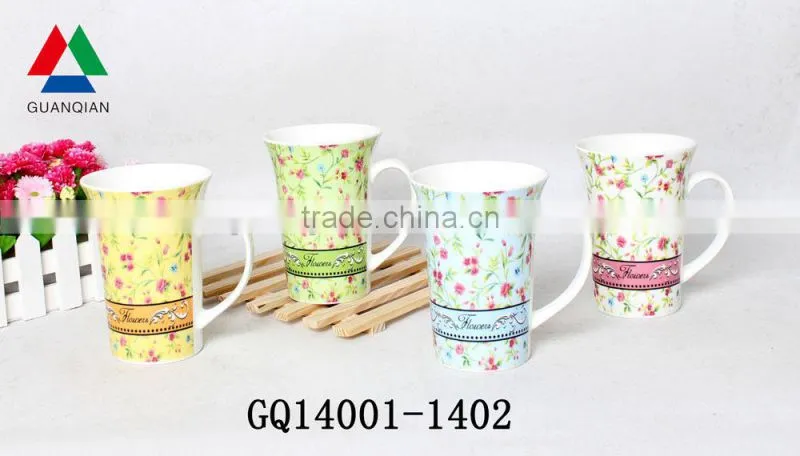 350ml tea mugs fine bone china manufacturers white with print custom for gift