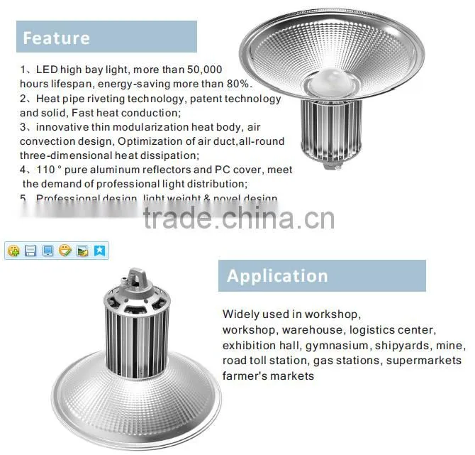 High Grade led high bay 300W Meanwell driver XTE chip 100 Lm/watt IP65