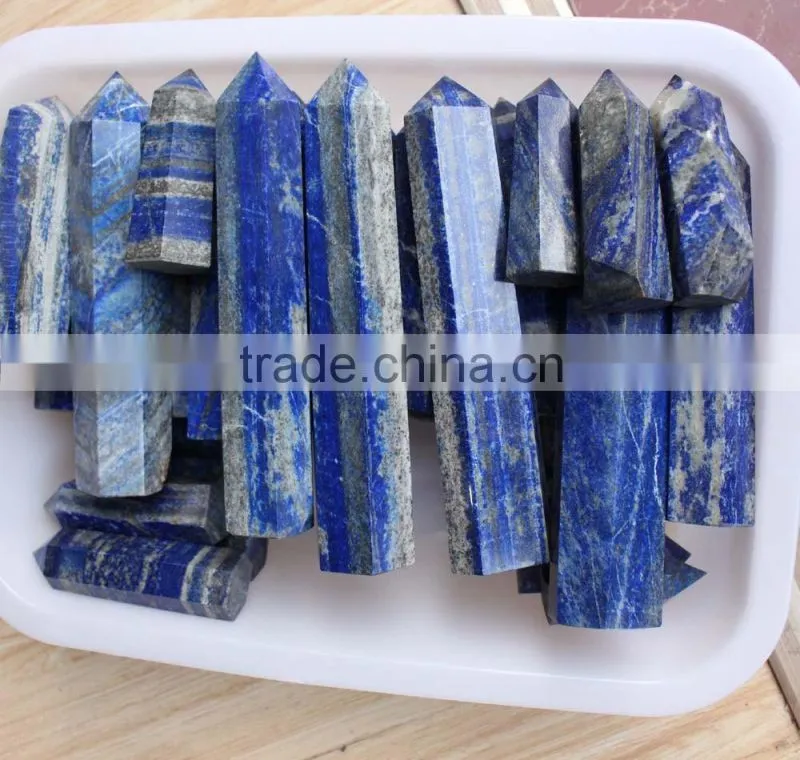 deep color polished lapis lazuli stone towers