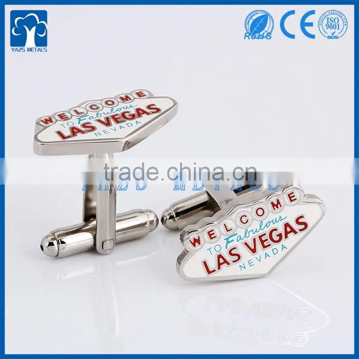 custom metal silver cufflink