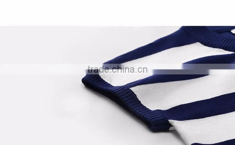 Black and white stripes in the summer of 2016 the new han edition cultivate one's morality short sleeve dress