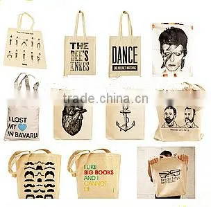 Recycled cotton canvas fabric designer bags/cotton tote bags