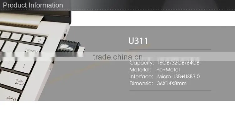 Portable otg usb flash drive for andriod and ios smart phone usb disk