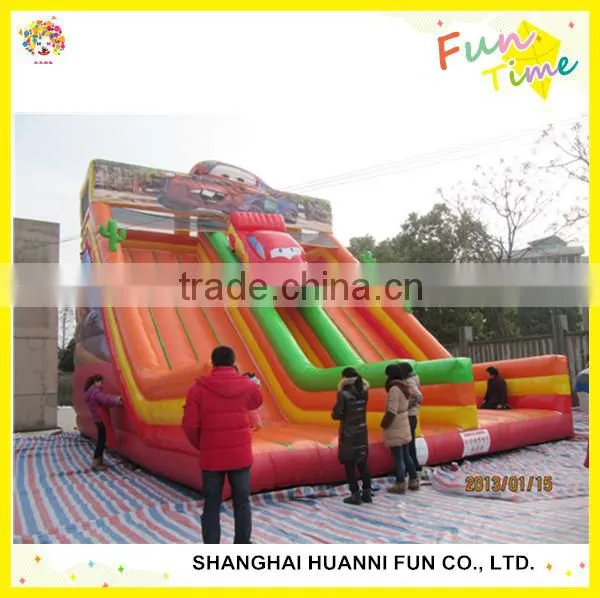 2016 Newest jumping castles giant inflatable double lane slip slide