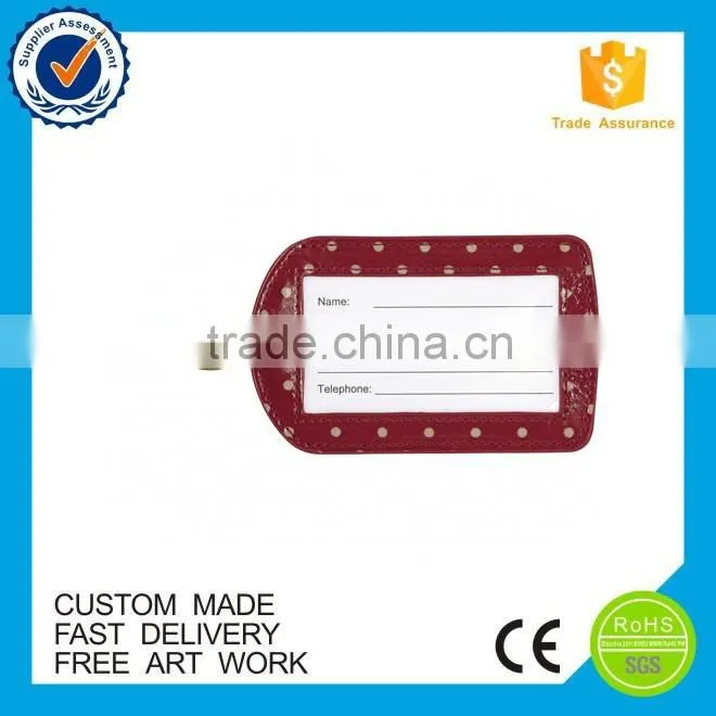 High quality manufacturer China leather luggage tag